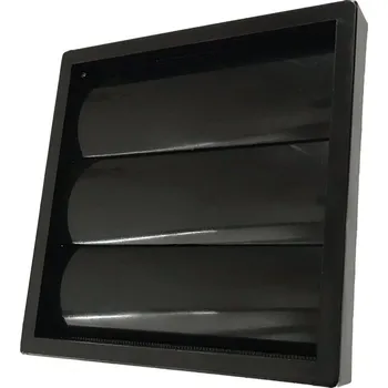 Větrací mřížka Větrací mřížka černá 183x183 / d125 mm s gravitační žaluzií MIKAWI 14-5065