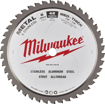 Pilový kotouč Milwaukee Pilový kotouč na kov 203/15,87/42z.