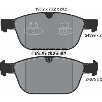 Brzdová destička Sada brzdových destiček, kotoučová brzda TEXTAR 2439901