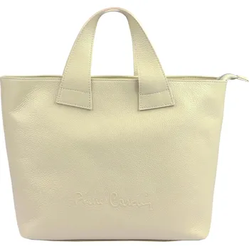 Kabelka Dámská kožená kabelka Pierre Cardin Ajea - béžová