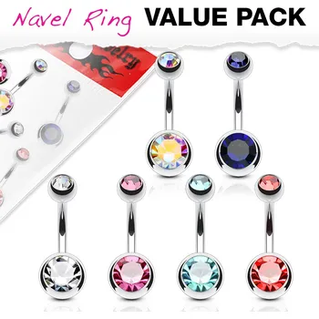 Piercing Piercing do pupíku z chirurgické oceli VN-043