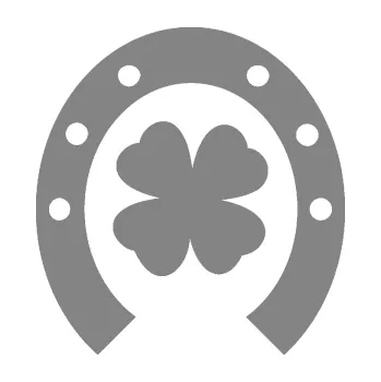 Samolepící dekorace SAMOLEPKA Koňská podkova 003 se čtyřlístkem (17 - šedá) NA AUTO, NÁLEPKA, FÓLIE, POLEP, TUNING, VLASTNÍ TEXT, TISK, AUTOSAMOLEPKY.cz, POLEPY, OBRÁZEK, LOGO, SAMOLEPKY