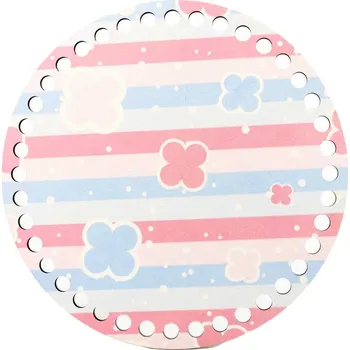 Pro Háčkování Dno s obrázkem kruh 20 cm barevné pruhy