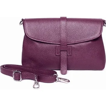 Kabelka Tmavěvínová kožená kabelka na rameno/do ruky/crossbody no. 222