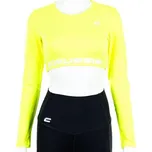 Dámsky Crop Top dlouhý rukáv Crussis neon yellow M