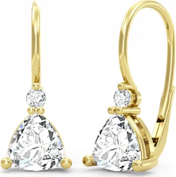 Náušnice Couple, Originální náušnice Karin, žluté zlato se zirkony, 6630407-0-0-1