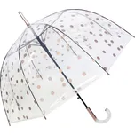 Smati, Klenutý deštník Smati zlaté puntíky průhledný - Formadore