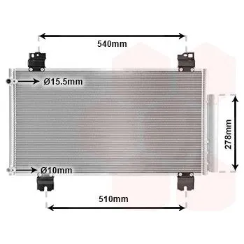 Výparník klimatizace Kondenzátor, klimatizace VAN WEZEL 25005236