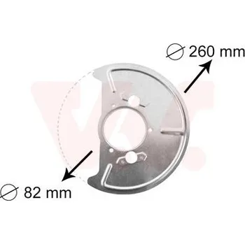 Autodíl Ochranný plech proti rozstřikování, brzdový kotouč VAN WEZEL 5870372