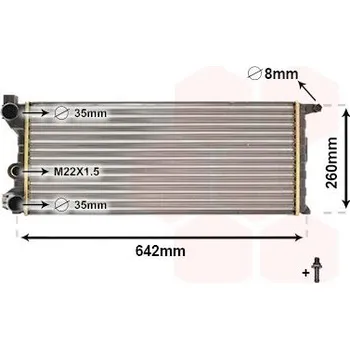 Chladič motoru Chladič, chlazení motoru VAN WEZEL 17002074