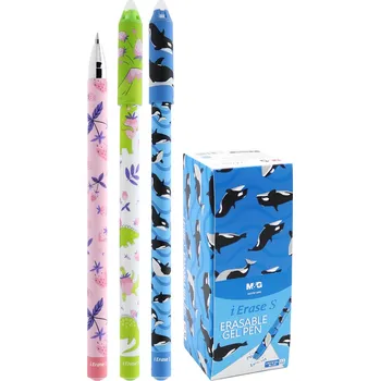 Pero gelové /gumovací M&G iErase Animals 0,5 mm - modrá náplň /1ks