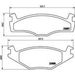 Sada brzdových destiček, kotoučová brzda BREMBO P 85 012