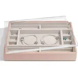 Stackers, Kazeta na přívěsky Stackers s přihrádkami a víkem světle růžová - Formadore