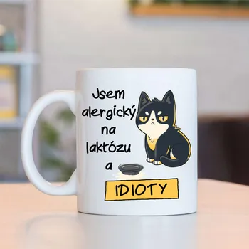 Hrnek Jsem alergický na laktozu a idioty