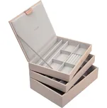 Stackers, Krabička na šperky Stackers trojitá classic světle růžovo-šedá - Formadore