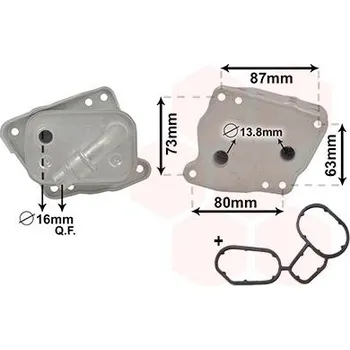 Chladič motoru Olejový chladič, motorový olej VAN WEZEL 06003412