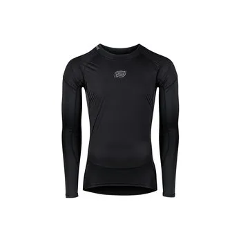 cyklistický dres Force funkční triko Guard neprofuk dlouhý rukáv černá , vel. L