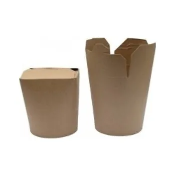 Jednorázové nádobí Food box hnědý 450 ml KRAFT (50 ks)