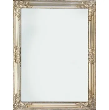 Zrcadlo Barokní zrcadlo stříbrné dřevěné 90x70cm z fazetou