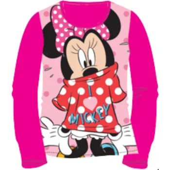 Dívčí tričko dl. rukáv Minnie růžové 92