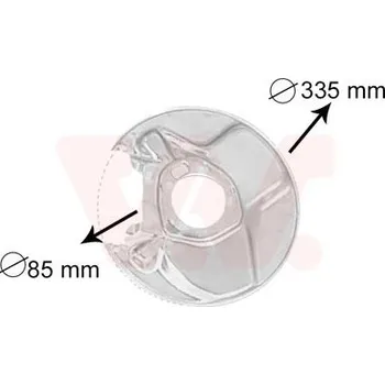 Brzdový kotouč Ochranný plech proti rozstřikování, brzdový kotouč VAN WEZEL 3010374
