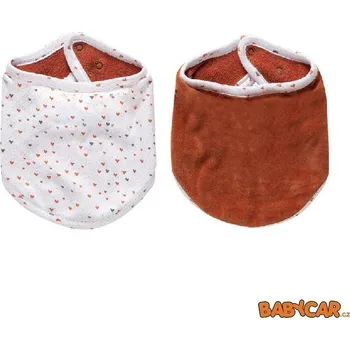 Bryndák BÉBÉ-JOU slintáček BANDANA 2ks Fabulous Hearts