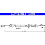 Tažné lanko, ovládání spojky ATE 24.3728-2002.2