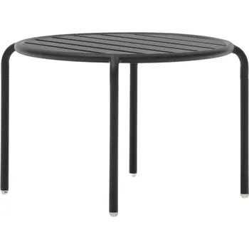 Zahradní stůl Tmavě šedý kovový zahradní konferenční stolek Kave Home Joncols 60 cm