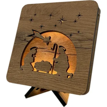 Lampička Li-Go "Betlém" lampa 19x19cm provedení povrchu: dub