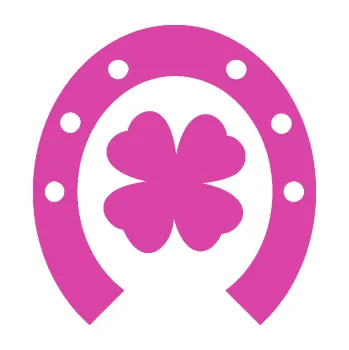 Samolepící dekorace Koňská podkova 003 se čtyřlístkem (16 - růžová) SAMOLEPKA NA AUTO, NÁLEPKA, FÓLIE, POLEP, TUNING, VLASTNÍ TEXT, TISK, AUTOSAMOLEPKY.cz, POLEPY, OBRÁZEK, LOGO, 3D STICKERS