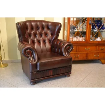 Sedací souprava Kožená sedací souprava HILTON - křeslo, červená