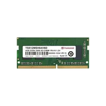 Operační paměť Transcend paměť 4GB SODIMM DDR4 2666 1Rx16 CL19