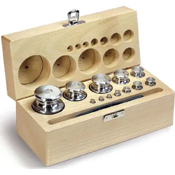 Sada zkušebního závaží Kern 1 g - 200 g, OIML F2, dřevěné pouzdro, s možností akreditované kalibrace