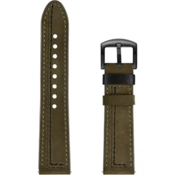 Ostatní příslušenství k chytrým hodinkám eses Kožený řemínek - Khaki s černým vzorem, 22 mm