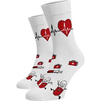 Dámské ponožky Veselé ponožky Nemocnice Bílá 39-41
