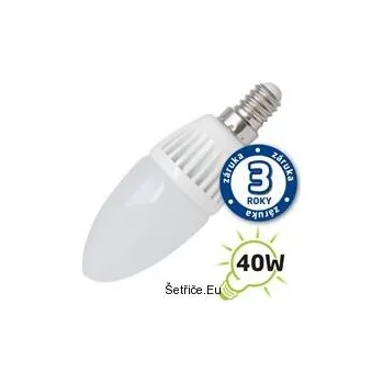 Žárovka LED žárovka E14, 240V, 5W, 400lm, svíčka, teplá bílá