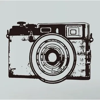 Samolepící dekorace Nálepka na zeď fotoaparát 1 (Lepící dekorace jako stylový doplněk)
