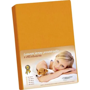 Prostěradlo Bellatex Prostěradlo jersey s elastanem 180x200 cm oranžová