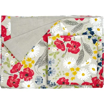 Povlečení Snový svět Lněné povlečení Letní kvítí - přírodní rub Zapínání povlečení: Vázání