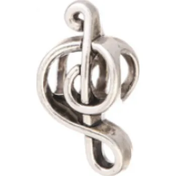 Korálek Korálek kovový Houslový klíč - TOPBEADS