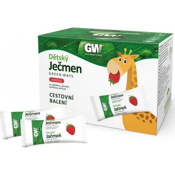 Green Ways Ječmen dětský na cesty jahoda 90g Přírodní produkt Green Ways Ječmen dětský na cesty jahoda 90g