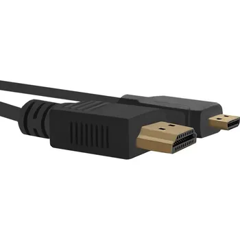 Video kabel QOLTEC Kabel HDMI micro zástrčka, HDMI vidlice 1m černá