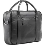 Kožená messenger taška černá