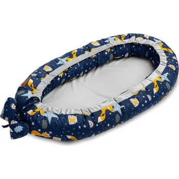 Hnízdečko pro miminko Sensillo hnízdečko pro miminko Velvet 80x45 Navy lišky