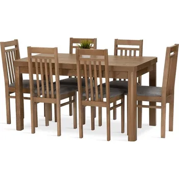 Jídelní set Nábytek PEGAS s.r.o. Jídelní set Meteor 6 dub lefkas/zelená