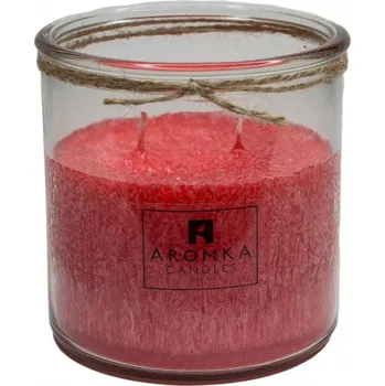 Svíčka Přírodní vonná svíčka palmová - AROMKA - Recyklované sklo, 500 ml Vůně: Zdivočelý grep