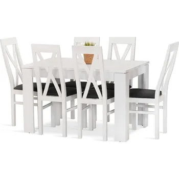 Jídelní set Nábytek PEGAS s.r.o. Jídelní set Valdo 6 bílá/zelená