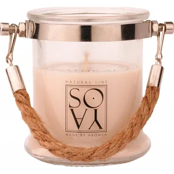 Svíčka Přírodní vonná svíčka sójová - AROMKA - Svíčka s provazem, 300 ml Vůně: Gentleman