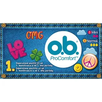 Menstruační tampony o.b. ProComfort Mini + Normal 2x 8 ks
