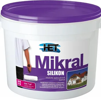 Fasádní barva HET Mikral silikon 7 kg bílá